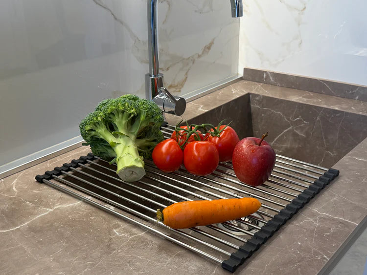 Składany ociekacz na naczynia ze stali nierdzewnej