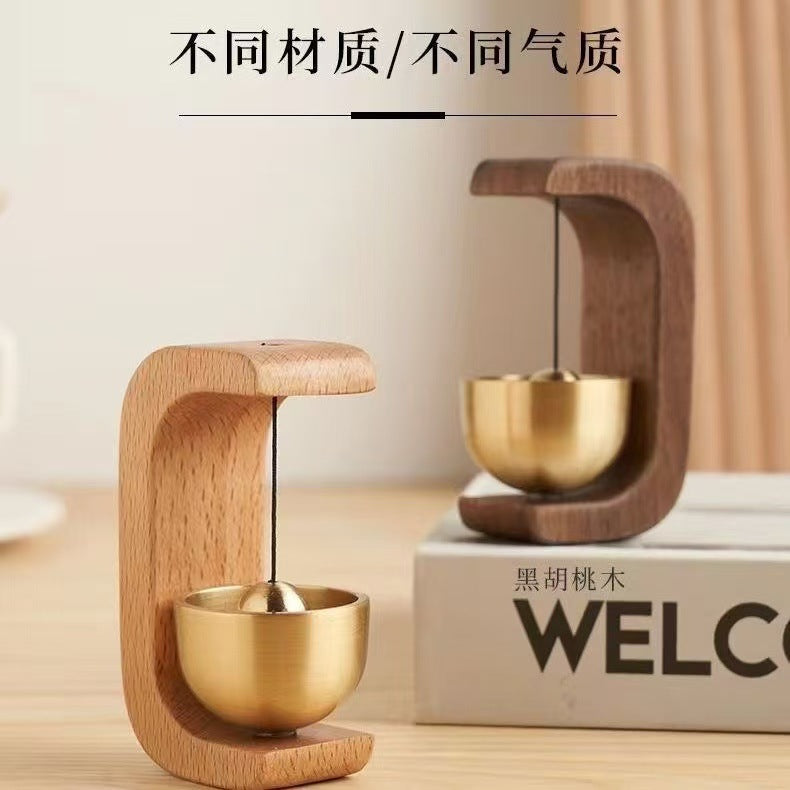 Drewniany, pokojowy dzwonek wietrzny aktywowany dzwonkiem do drzwi Drugie zdjęcie produktu