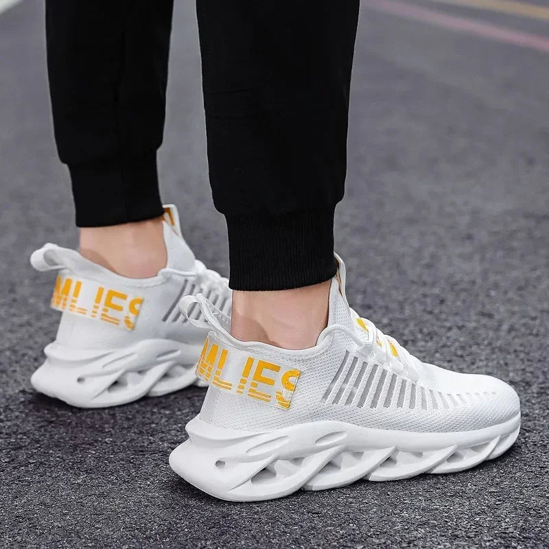 Unisex oddychające sneakersy do biegania – lekkie casualowe buty sportowe