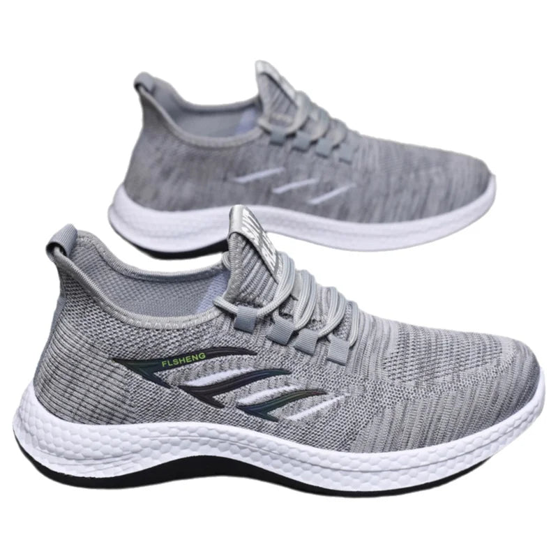 Męskie oddychające siateczkowe buty sportowe – lekkie casualowe sneakersy do biegania