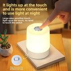 Lampka nocna dotykowa z akumulatorem – lampka LED na USB na stolik nocny z pilotem i 3 trybami kolorów