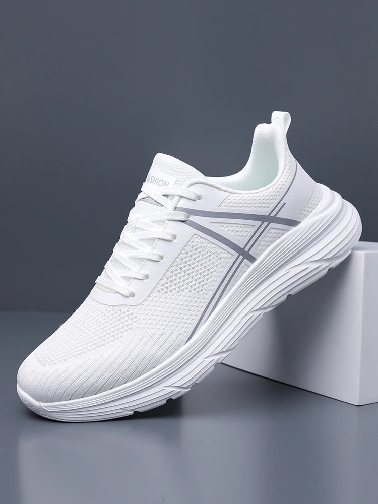 Męskie oddychające siateczkowe buty do biegania – lekkie, antypoślizgowe sneakersy sportowe
