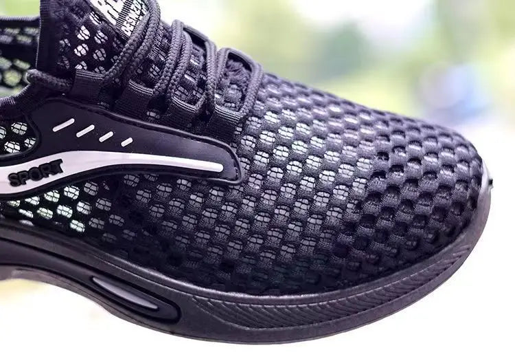 Męskie sneakersy do biegania z lodowym jedwabiem i siateczką – lekkie, oddychające buty sportowe