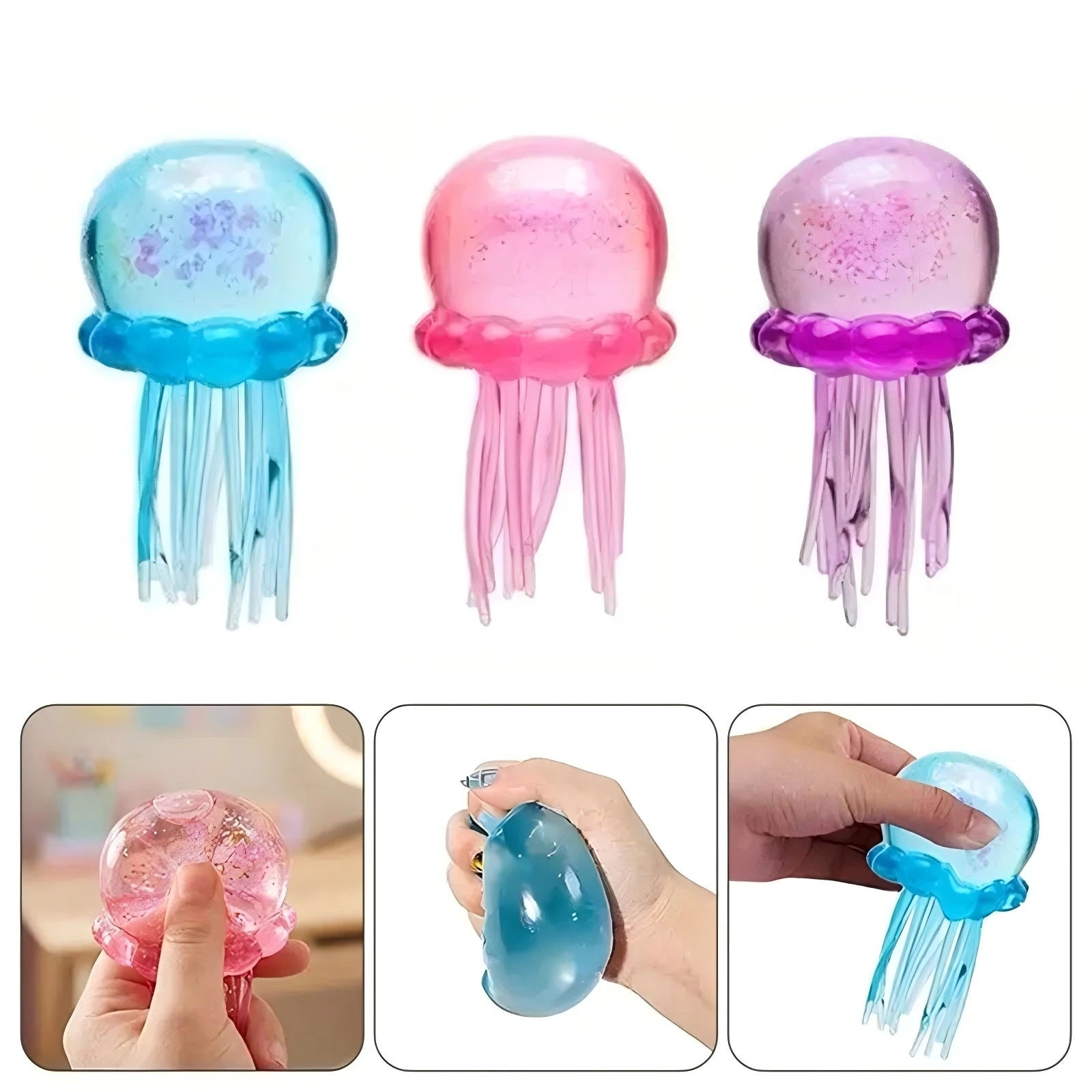 Zabawka antystresowa NeeDoh Jellyfish & Cube Squishy