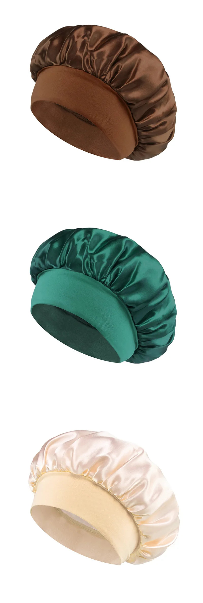 Dames satijnen haar bonnet – zijden slaapmuts met elastische band