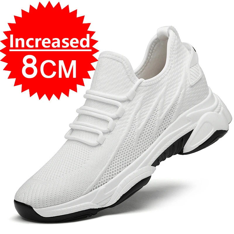 Men’s Height Increasing Sneakers – 10cm 8cm 6cm Elevator Casual Shoes