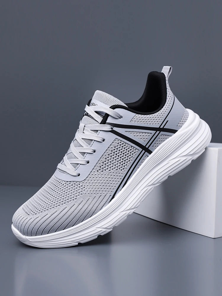 Męskie oddychające siateczkowe buty do biegania – lekkie, antypoślizgowe sneakersy sportowe