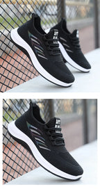 Męskie oddychające siateczkowe buty sportowe – lekkie casualowe sneakersy do biegania