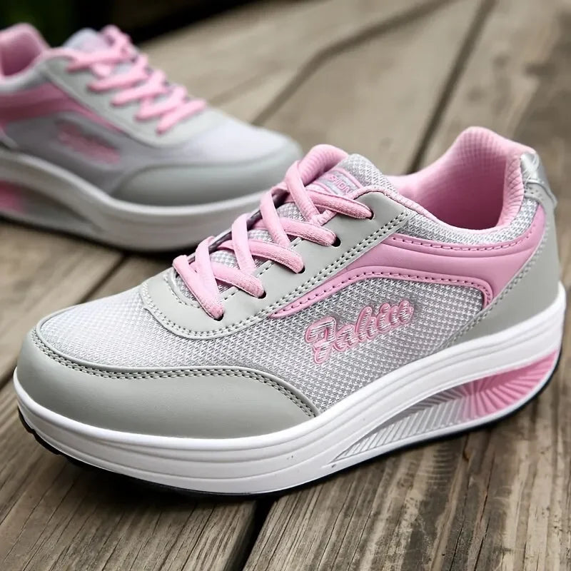 Damskie modne wulkanizowane sneakersy – lekkie buty na platformie do chodzenia