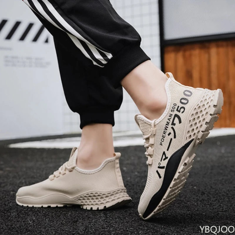 Męskie sneakersy z grubą podeszwą zwiększające wzrost – casualowe buty sportowe na sznurowadła