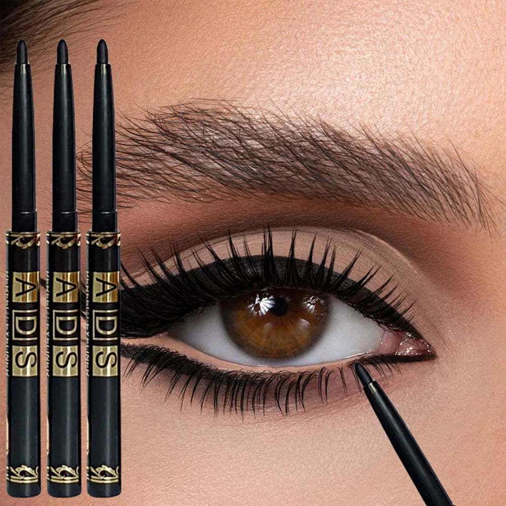 Lápiz delineador negro impermeable y a prueba de manchas – Fórmula cremosa de larga duración para un maquillaje de ojos audaz y resistente al sudor