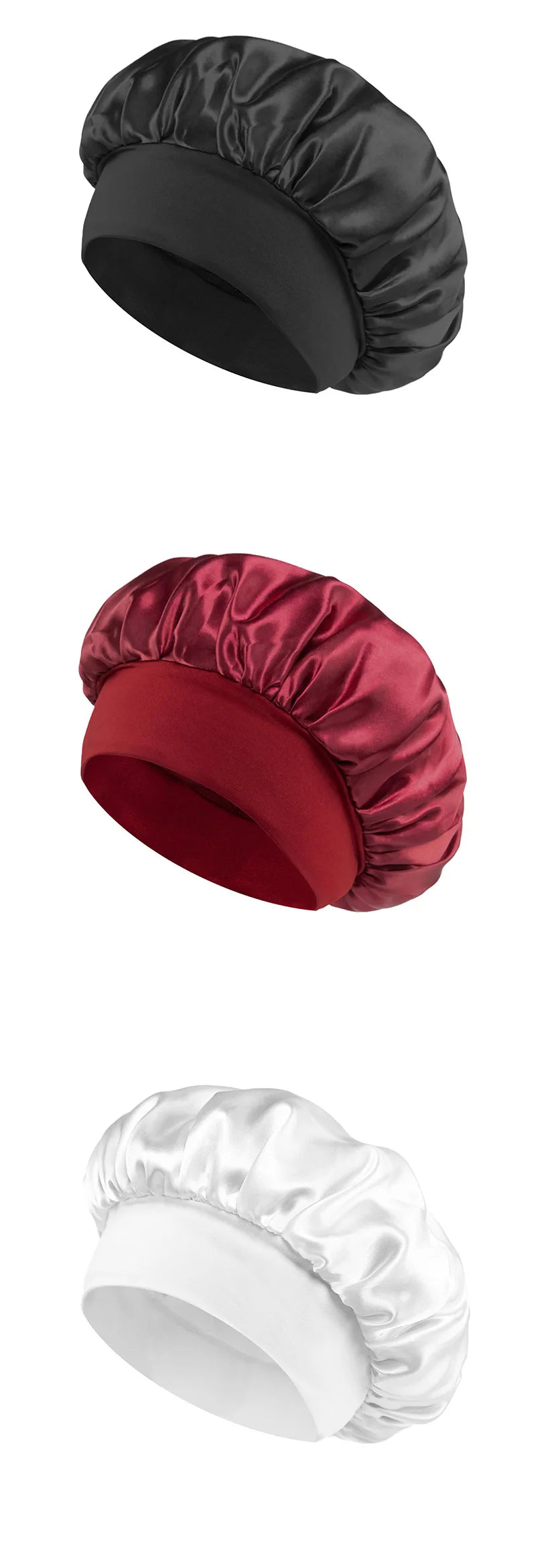 Dames satijnen haar bonnet – zijden slaapmuts met elastische band