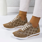 Damskie sneakersy z krzyżowanymi paskami – oddychające casualowe płaskie buty do chodzenia