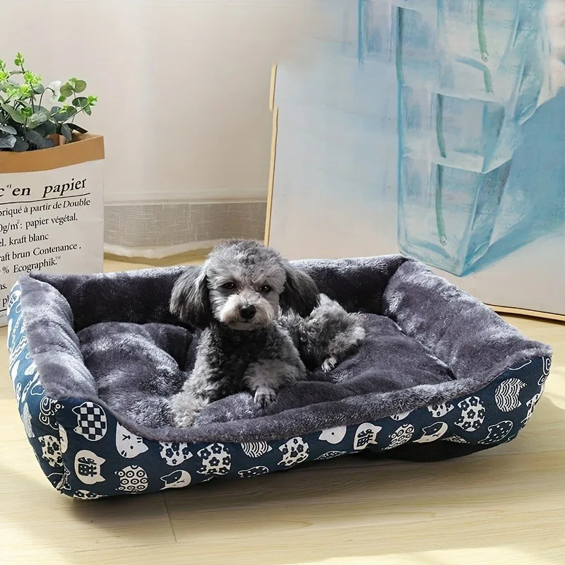 Miękka pluszowa sofa-legowisko dla psów i kotów