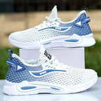 Męskie sneakersy do biegania z lodowym jedwabiem i siateczką – lekkie, oddychające buty sportowe