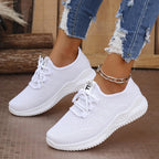 Sneakers da donna per camminata all'aperto – traspiranti in maglia, leggere e antiscivolo, scarpe comode