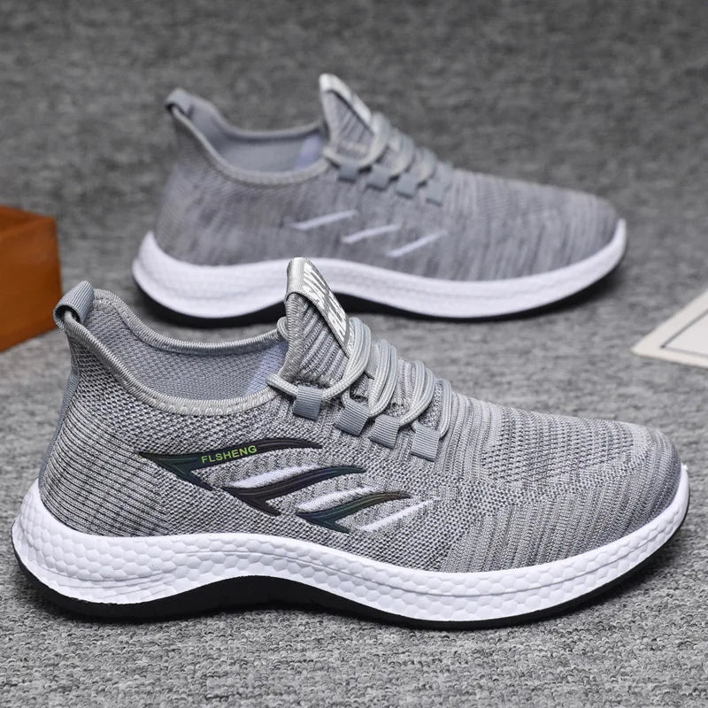 Męskie oddychające siateczkowe buty sportowe – lekkie casualowe sneakersy do biegania