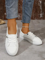 Damskie oddychające sneakersy z okrągłym noskiem – lekkie casualowe buty do chodzenia