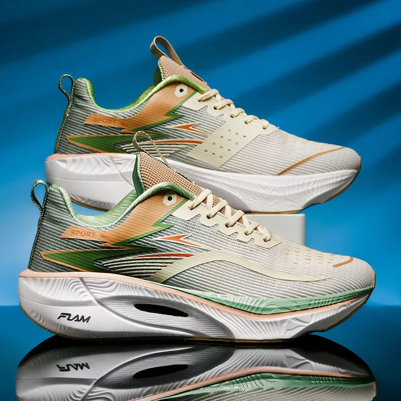 Męskie buty do biegania z karbonową płytką – lekkie sneakersy sportowe z poduszką powietrzną