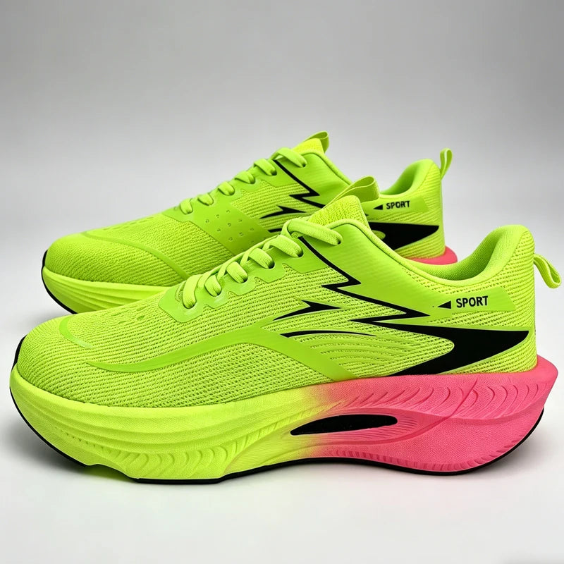 Męskie buty do biegania z karbonową płytką – lekkie sneakersy sportowe z poduszką powietrzną