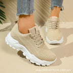 Damskie lekkie buty do biegania – oddychające siateczkowe sneakersy sportowe
