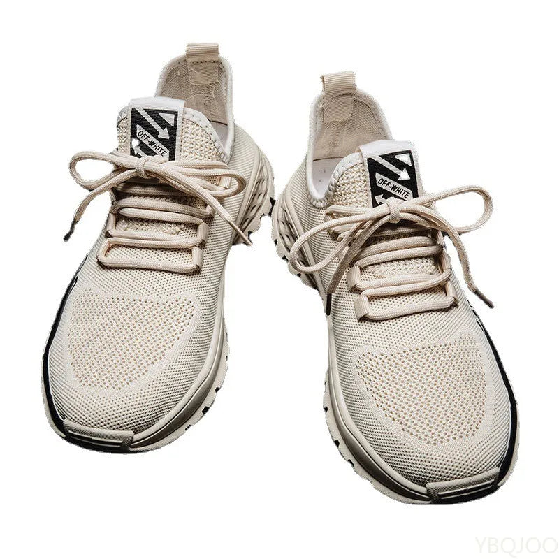 Męskie sneakersy z grubą podeszwą zwiększające wzrost – casualowe buty sportowe na sznurowadła