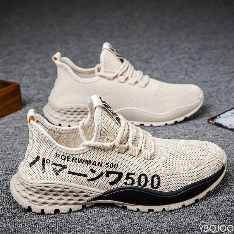 Męskie sneakersy z grubą podeszwą zwiększające wzrost – casualowe buty sportowe na sznurowadła