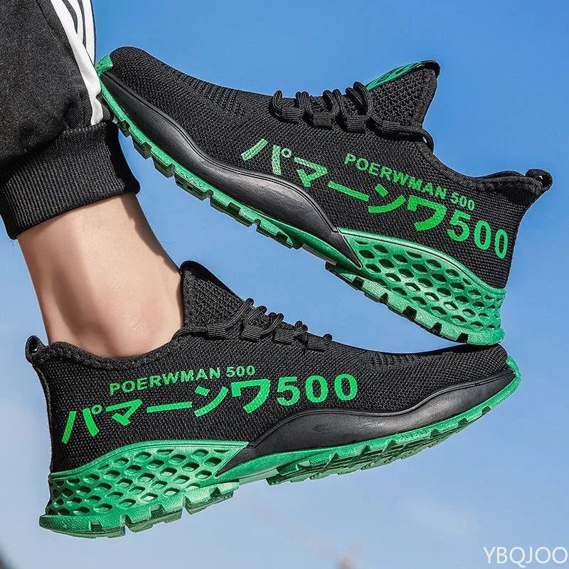 Męskie sneakersy z grubą podeszwą zwiększające wzrost – casualowe buty sportowe na sznurowadła