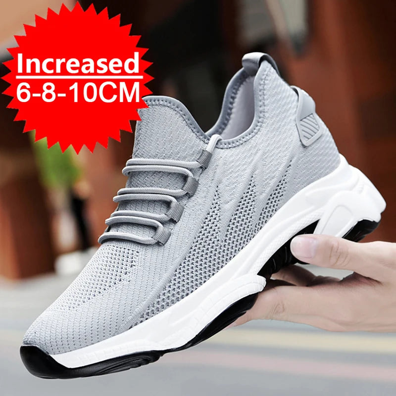 Men’s Height Increasing Sneakers – 10cm 8cm 6cm Elevator Casual Shoes