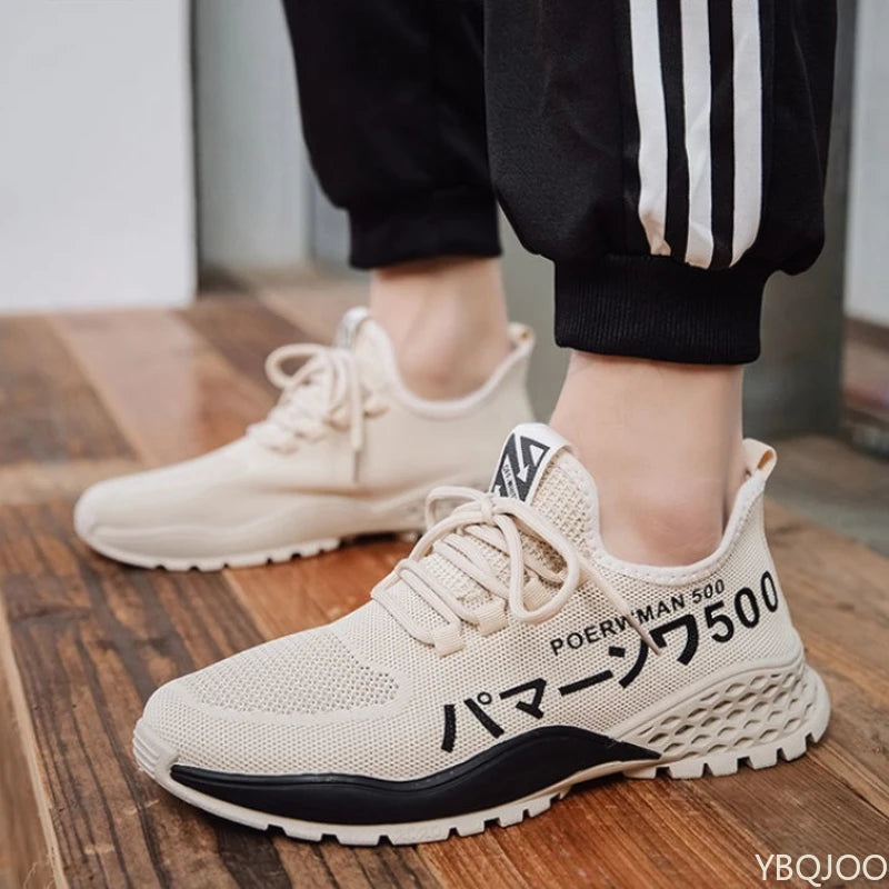 Męskie sneakersy z grubą podeszwą zwiększające wzrost – casualowe buty sportowe na sznurowadła