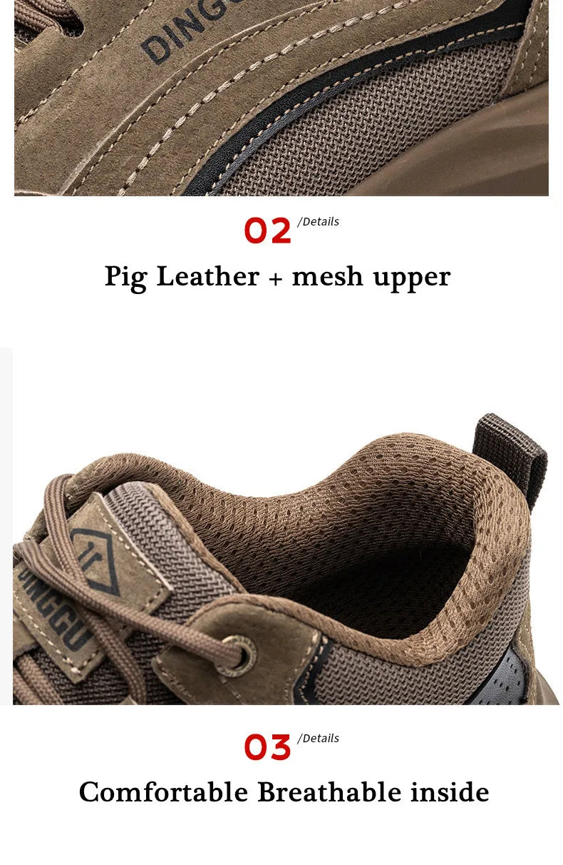 Męskie niezniszczalne bezpieczne buty robocze – ochronne sneakersy z stalowym noskiem, antypoślizgowe