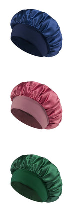 Dames satijnen haar bonnet – zijden slaapmuts met elastische band