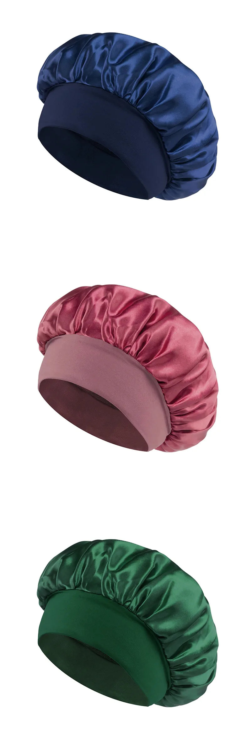 Dames satijnen haar bonnet – zijden slaapmuts met elastische band