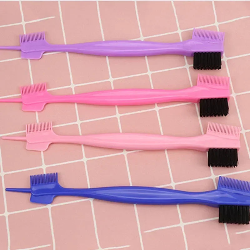 3-w-1 dwustronna szczotka do kontroli krawędzi i grzebień do baby hair – narzędzie do stylizacji włosów