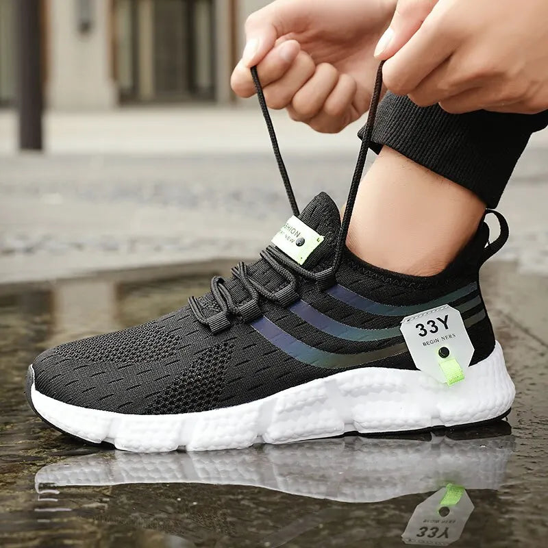 Męskie oddychające siateczkowe buty do biegania