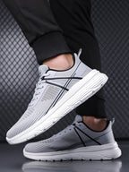 Męskie oddychające siateczkowe buty do biegania – lekkie, antypoślizgowe sneakersy sportowe