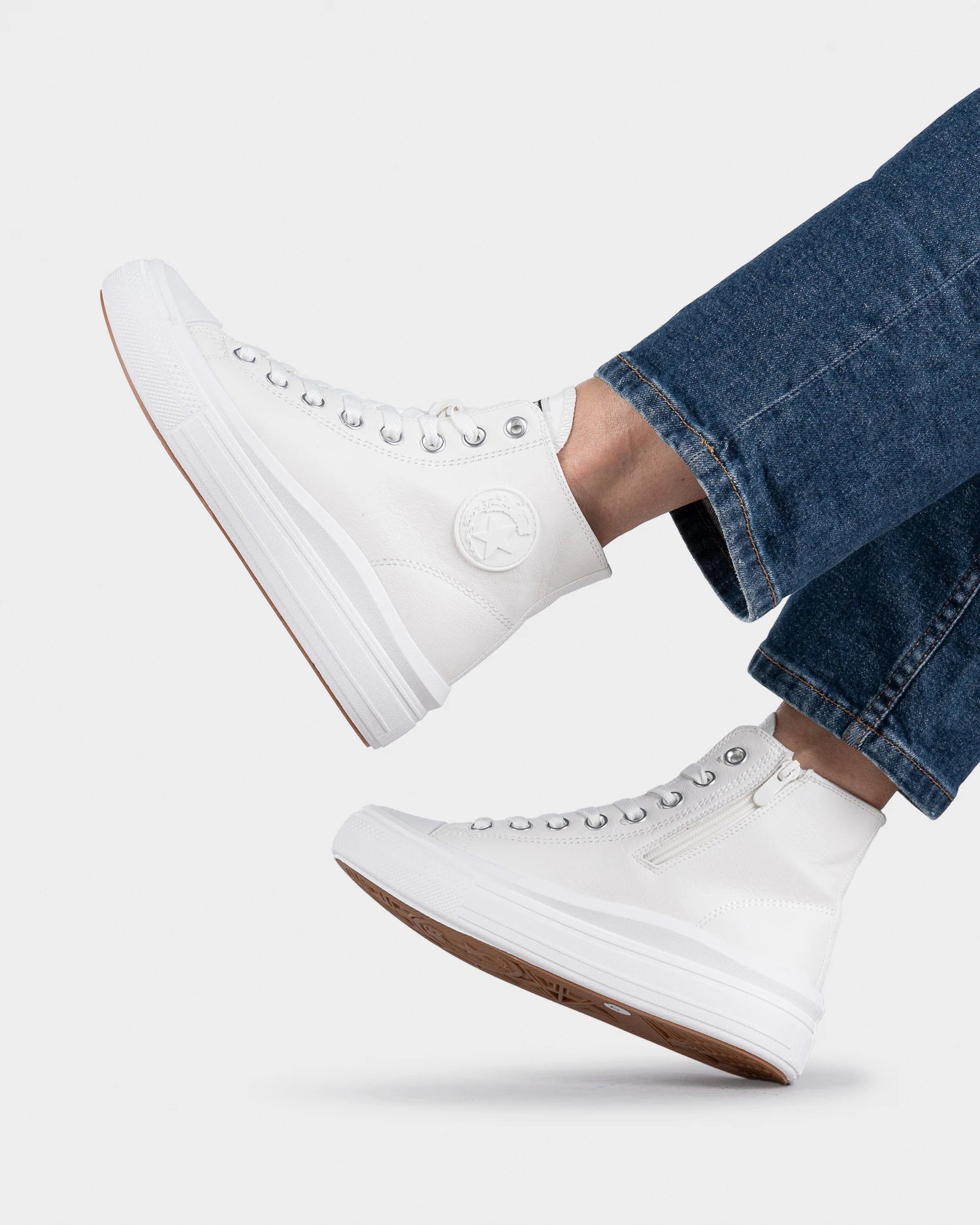 Unisex wysokie sneakersy z płótna – oddychające casualowe buty na sznurowadła dla mężczyzn i kobiet
