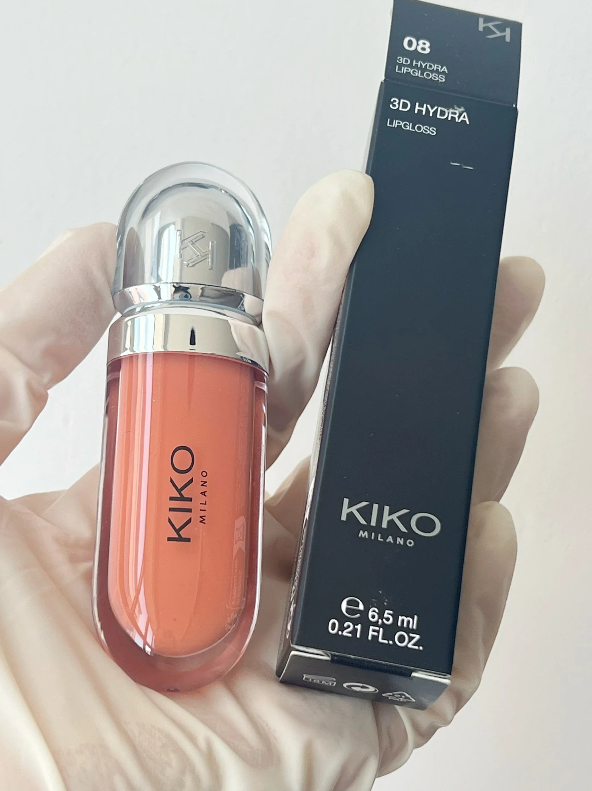 KIKO 3D płynny błyszczyk do ust – przezroczysty błyszczyk o wysokim połysku