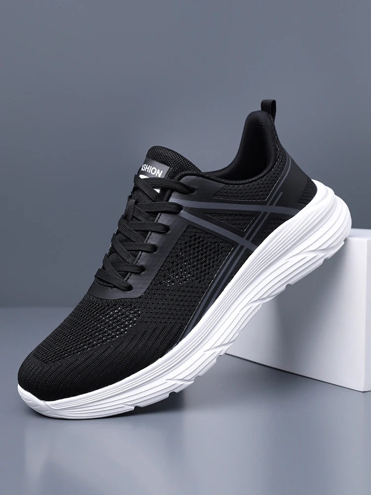 Męskie oddychające siateczkowe buty do biegania – lekkie, antypoślizgowe sneakersy sportowe