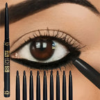 Lápiz delineador negro impermeable y a prueba de manchas – Fórmula cremosa de larga duración para un maquillaje de ojos audaz y resistente al sudor