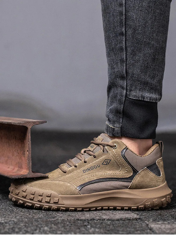 Męskie niezniszczalne bezpieczne buty robocze – ochronne sneakersy z stalowym noskiem, antypoślizgowe