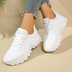 Damskie lekkie buty do biegania – oddychające siateczkowe sneakersy sportowe