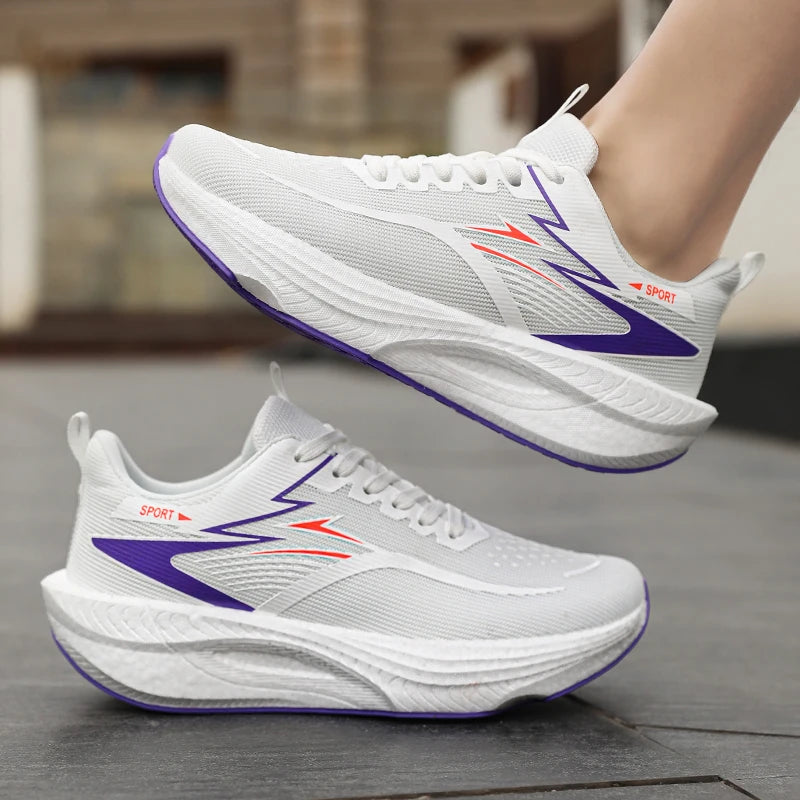 Męskie buty do biegania z karbonową płytką – lekkie sneakersy sportowe z poduszką powietrzną