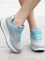 Damskie modne wulkanizowane sneakersy – lekkie buty na platformie do chodzenia