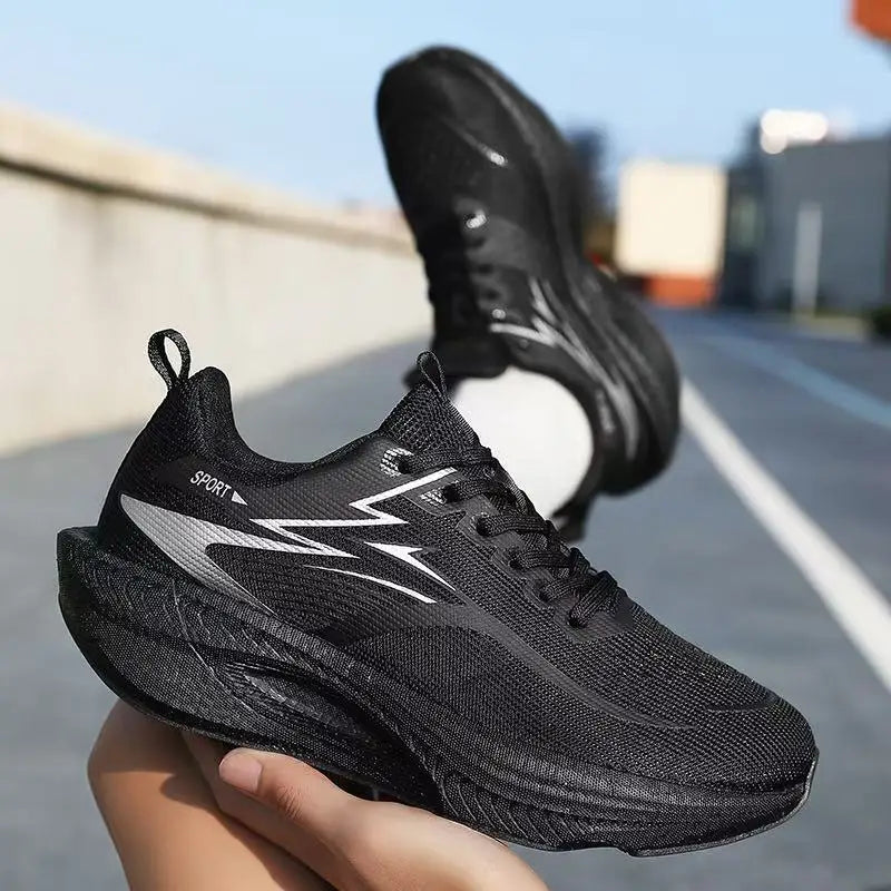 Męskie buty do biegania z karbonową płytką – lekkie sneakersy sportowe z poduszką powietrzną