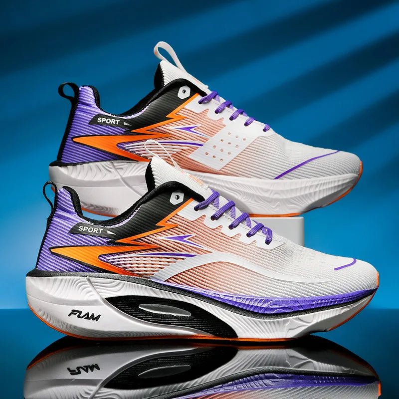 Męskie buty do biegania z karbonową płytką – lekkie sneakersy sportowe z poduszką powietrzną