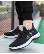 Męskie oddychające siateczkowe buty sportowe – lekkie casualowe sneakersy do biegania