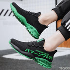 Męskie sneakersy z grubą podeszwą zwiększające wzrost – casualowe buty sportowe na sznurowadła