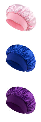 Dames satijnen haar bonnet – zijden slaapmuts met elastische band