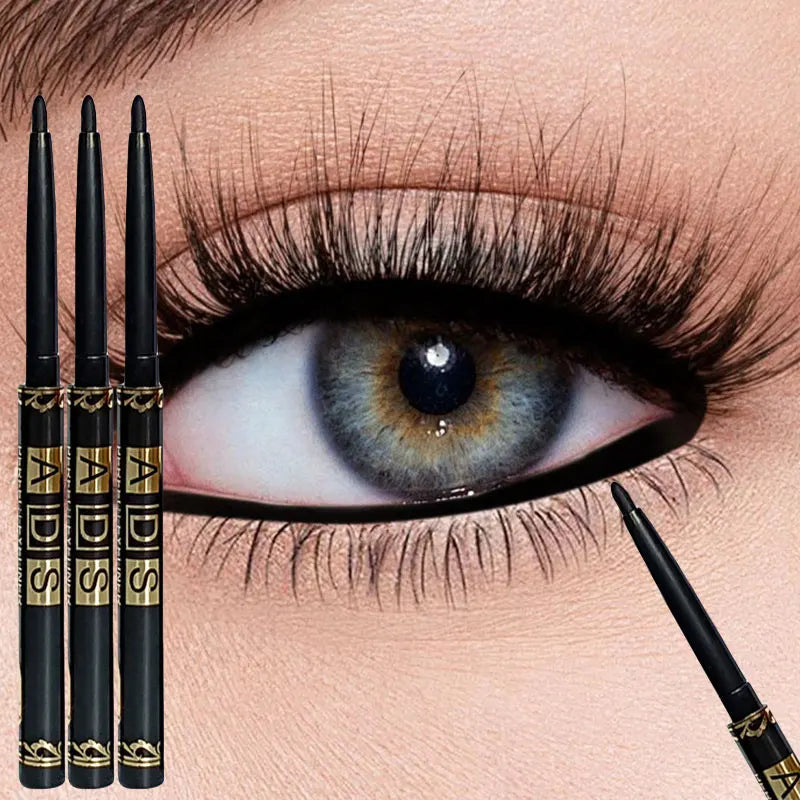 Lápiz delineador negro impermeable y a prueba de manchas – Fórmula cremosa de larga duración para un maquillaje de ojos audaz y resistente al sudor